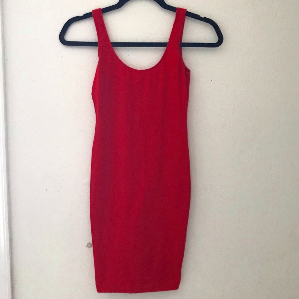 American Apparel DEADSTOCK! Bodycon Low Back Red Mini Dress